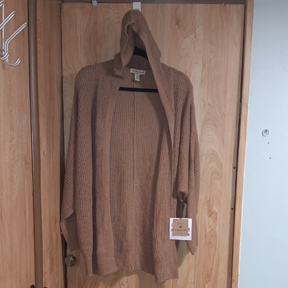 Cozy Tan Hooded Sweater